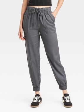 Women's High Rise Joggers  Universal Thread Gray S Lightweight  Relaxed  Pants.